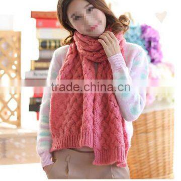 Autumn and Winter Wear Korean Style Mohair Warm Long Style Solid Fashion Knit Lovely Scarf Girl Hijab Scarf photo-5