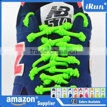 2016 Hot Sale Custom Elastic Laces~No Tie Elastic Laces With Knots~None Tie Elastic Lazy Shoe Laces Sport Triathlon Laces photo-2