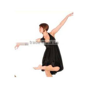 ballet dance wear for girl show dance wear,Sexy Stars Sheer See Through Low V-back Long Black Lace Prom Dresses