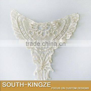DIY Accessories DIY White Collar Cotton Soluble Lace Neckline Sewing Applique photo-3