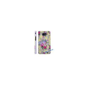 Elegant Flowers with Yellow Backgroud Skin Hard Plastic Case Cover for Samsung Galaxy S2 i9100