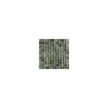 Amber Look Glass Mosaic Pool Tile, Mixed Color Glass Mosaic Tiles 15x15x4mm