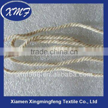 100% Twisted Cotton Cord for Hangtag, cotton cord for paper bag