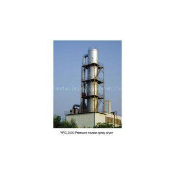 Pressure nozzle spray dryer
