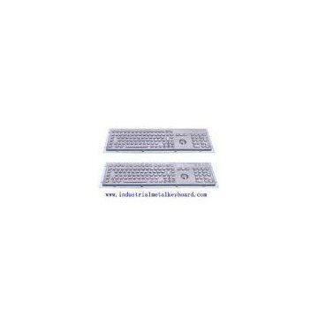 Vandal Proof Metal Industrial Keyboard With Trackball , 106 Keys