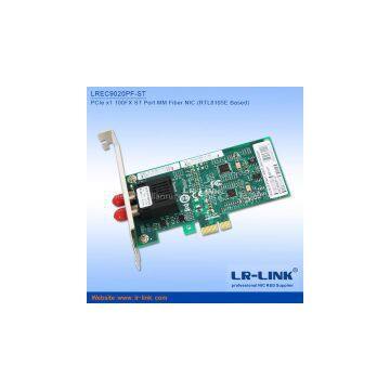 LR-LINK PCIe x1 100Base-FX ST Port MM Fiber NIC Network Interface Card (RTL8105E Based)