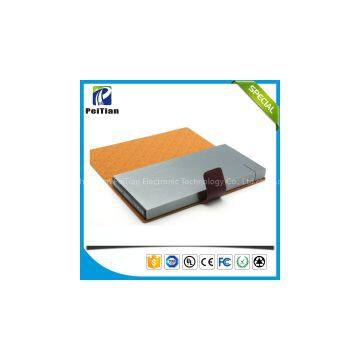 New design hot sales leather case dual output power bank 10000 mah