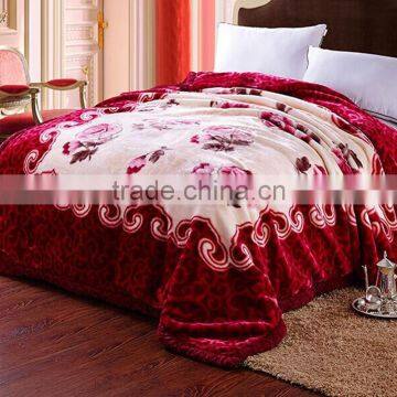 100% Polyester Printed Raschel Blanket Super Soft Mink
