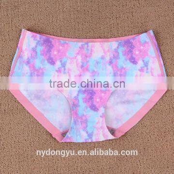 Seamless Multi Color Brief Panties /yjfa Nylon Candy Color Lepard Seamless Panties Underwear/ photo-6