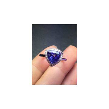Inlaid Natural Tanzania Stone Ring photo-2