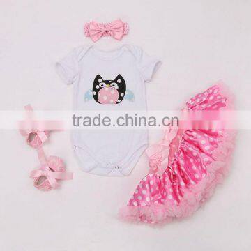 Fashion Kids Penguin Print Pompom Custom Clothing Wholesale