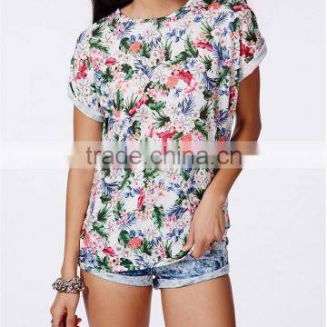 Jersey Fabric Tropical Printing T-shirt Printing