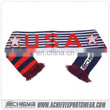 Custom Wholesale Knitted Scarf Football Fan Sports Scarf photo-6
