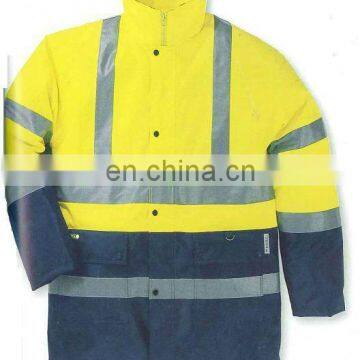 yellow reflective rain jacket work with men
