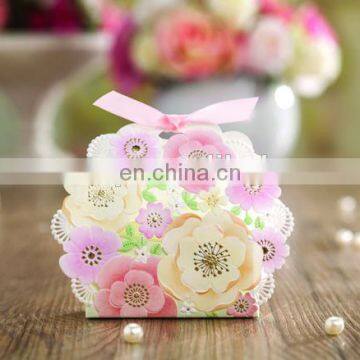 Fancy paper gIft favor box with ribbon