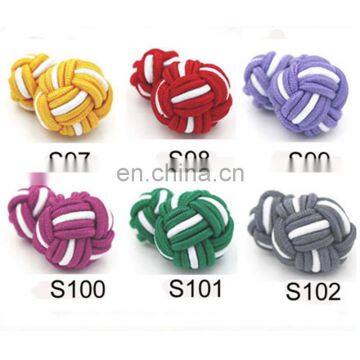 Multicolor Elastic Silk Knot Cufflinks Handmake Fabric Knot Cufflinks Suit for Shirt photo-5