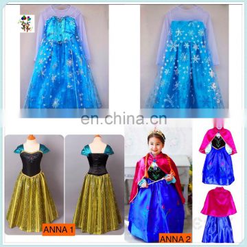 Movie Elsa Anna Cosplay Party Children Costumes HPC-3092