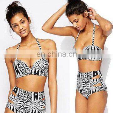 wholesale african swimwear designer pictures kente print two pieces bikini beachwear