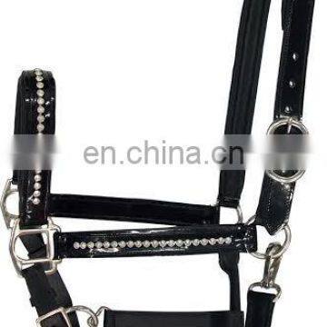 Patent leather horse Halters with blings