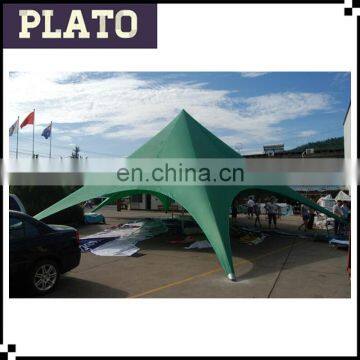 Large green printed promotional single star tent for sale