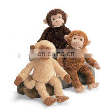 3 different colors plush monkey toys for China New Year gift