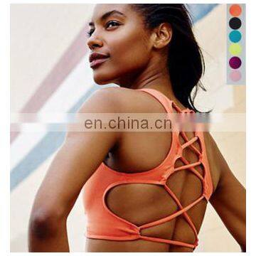 Gym Tank Top Stylish Sexy Cross Back Sports Bra Colorful Yoga Bra