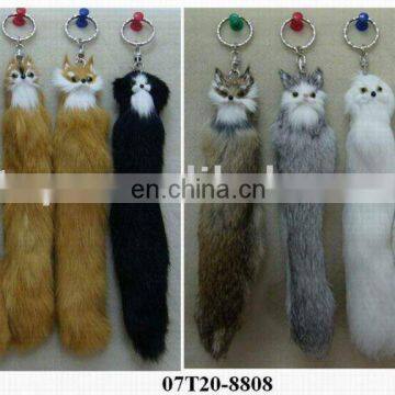 Lovely Cat & Dog handCraft of rabbit fur -keychain ! BEST PRICE!