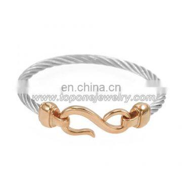 Special design alloy cable clasp hook bangle for wholesale