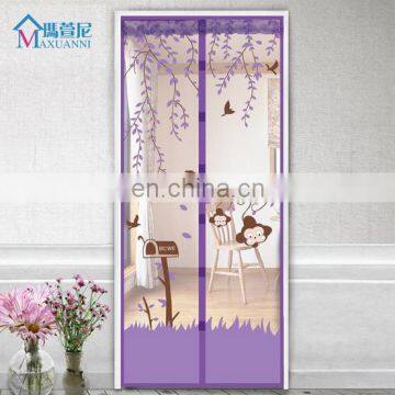 2017 Jili Romantic Painted Avoiding Screen Door Mosquito Curtains Gauze Curtains for home Decoration