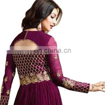 Stylish Party Wear Anarkali Suits Semi Stitched Suits Dress Material 2017 photo-3