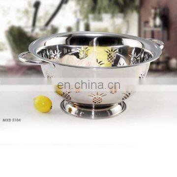 New collapsible Stainless steel wide brim colander