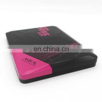 2015 Fancy Black Empty Chocolate Tin Box for Chocolate or Food Packaging Tin Case Wholesale photo-2