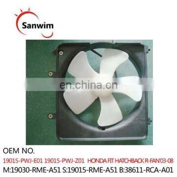 BRAND NEW GENUINE HON-DA F-I-T HATCHBACK 2003-2008 RADIATOR FAN OM 19015-PWJ-E01 19015-PWJ-Z01 M:19030-RME-A51 S:19015-RME-A51