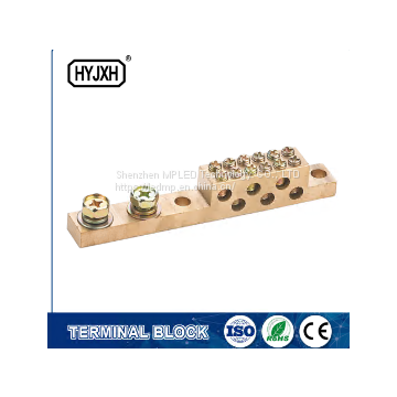 Double row zero line copper terminal