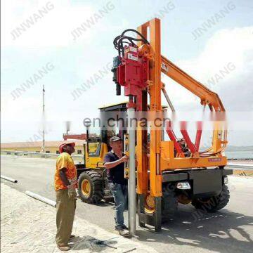 Four-wheel Drive Highway Guardrail Pile Driver Driving Machine for Sale photo-6