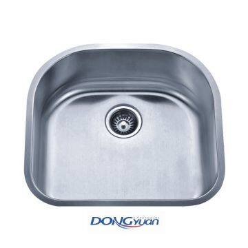 Guangdong Dongyuan Kitchenware 2321 D shape single bowl undermount stainless steel kitchen sink (873)