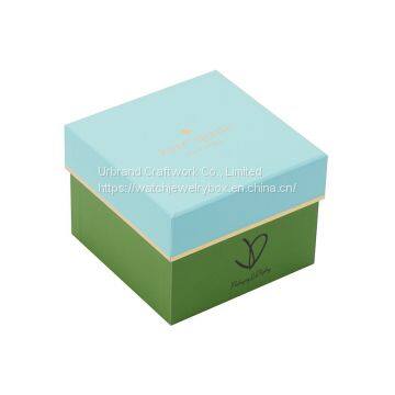Green Rigid Paper Watch Box Two Pieces Cardboard Wacth Gift Box With Removable Insert photo-2