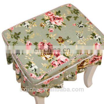 Cotton fabric spandex chair cover use home decor stool,with 4 colors