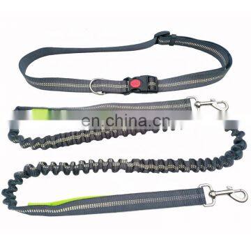 Adjustable Walking Hiking Reflective Hands Free Running Dog Bungee Leash