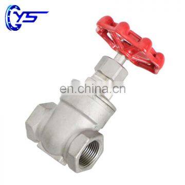 Stainless Steel 304 316 Female Thread Manual Gate Valve With Hand Wheel