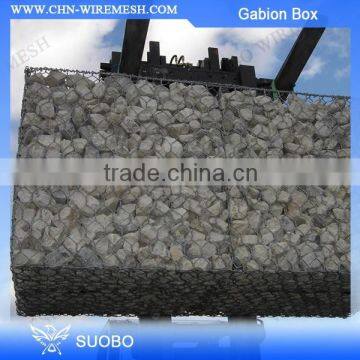 Hot sale PVC coated or Galvanized gabion stone basket/gabion ring plier/gabion box prices