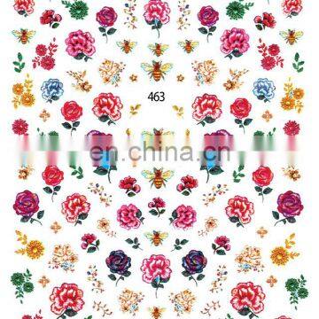 JOYFUL 442-479 Hot Selling Cute Bear Flower Colorful Nail Stickers 3d Adhesive Waterproof Decals photo-6