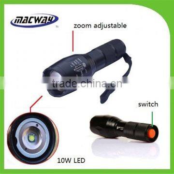 Aluminum Emergency Zooming xml T6 10watt Rechargeable Torch Light                        
                                                Quality Choice