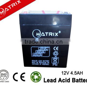 Security Alarm 12V 4.5AH 20HR Battery from Matrix