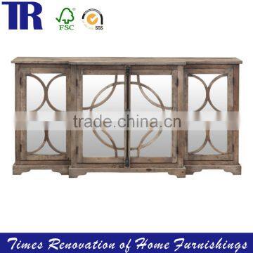 antique southern China style furniture sideboard,old FIR Sideboard,wood glass sideboards