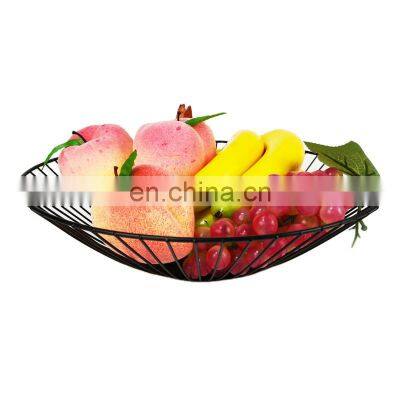 Metal Wire Storage Rack Home Decor Kitchen Banana Vegetable Fruit Basket