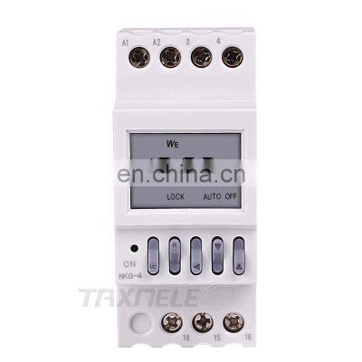 Din Rail Timer NKG-4 Intelligent Microcomputer Auto Bell Ring Timer Controller Time Switch School Bell 220V  40 groups/day