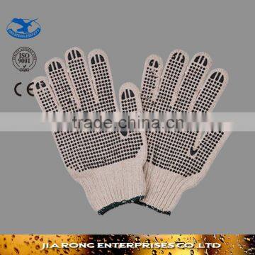 High Quality PVC Dotted Cotton Gloves, Cotton Construction Safety Working Gloves LG077 Quality Choice