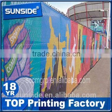 Durable Pole Pocket Hanging Mesh Banner With Grommets Custom Print Mesh Fabric Manufacturer D-0628 photo-2