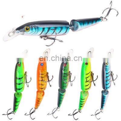 Factory Wholesale multi jointed minnow 10.5cm 9g hard bait fishing lure Minnow for freshwater saltwater fishing